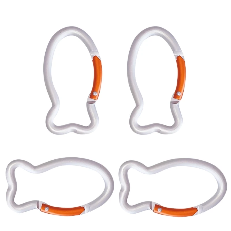 YD61 4 шт. наружные пружинные застежки в форме рыбы алюминиевые крючки с зажимом