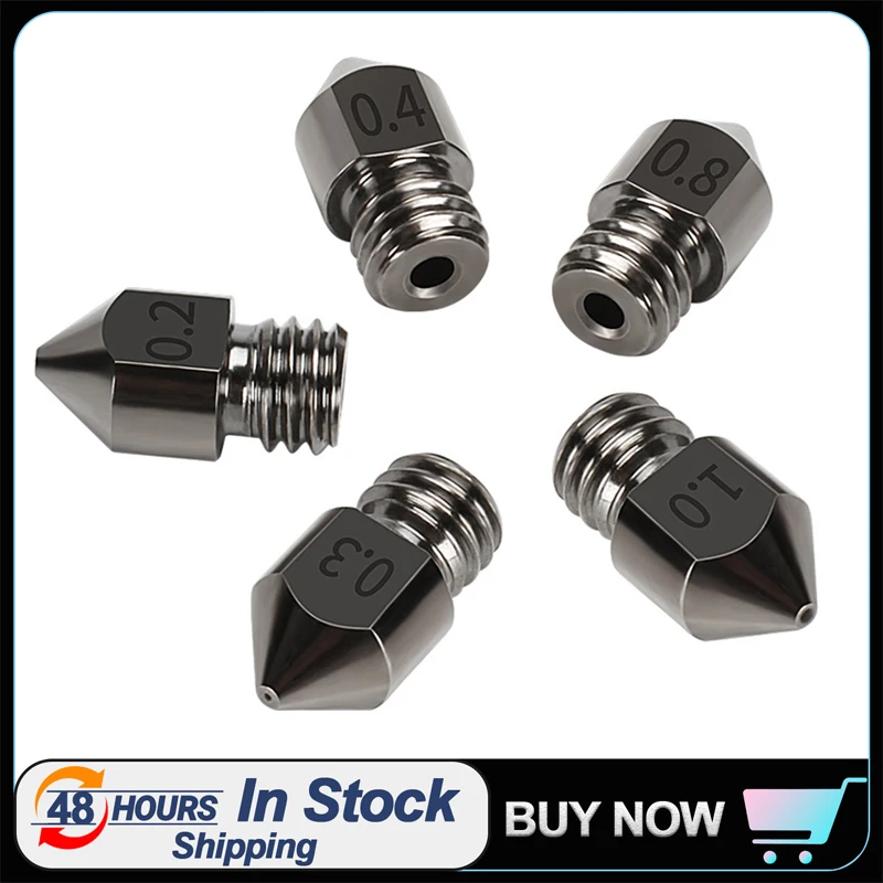 

New MK8 Hardened Steel Nozzle Extruder Head For A8 A8Plus Ender 3 CR10 3D Printer Update Nozzles 0.2/0.3/0.4/0.5/0.6/0.8/1.0mm