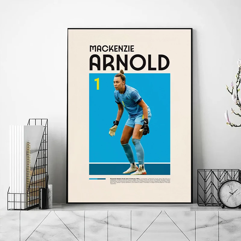 Современная Женская фотография в виде футбольной тематики на холсте для