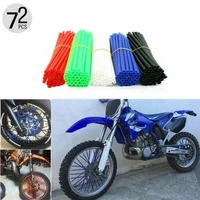 72pcsset bike motorcycle wheel spoked protector skin covers pipe for motocross bicycle bike cool accessories 24cm