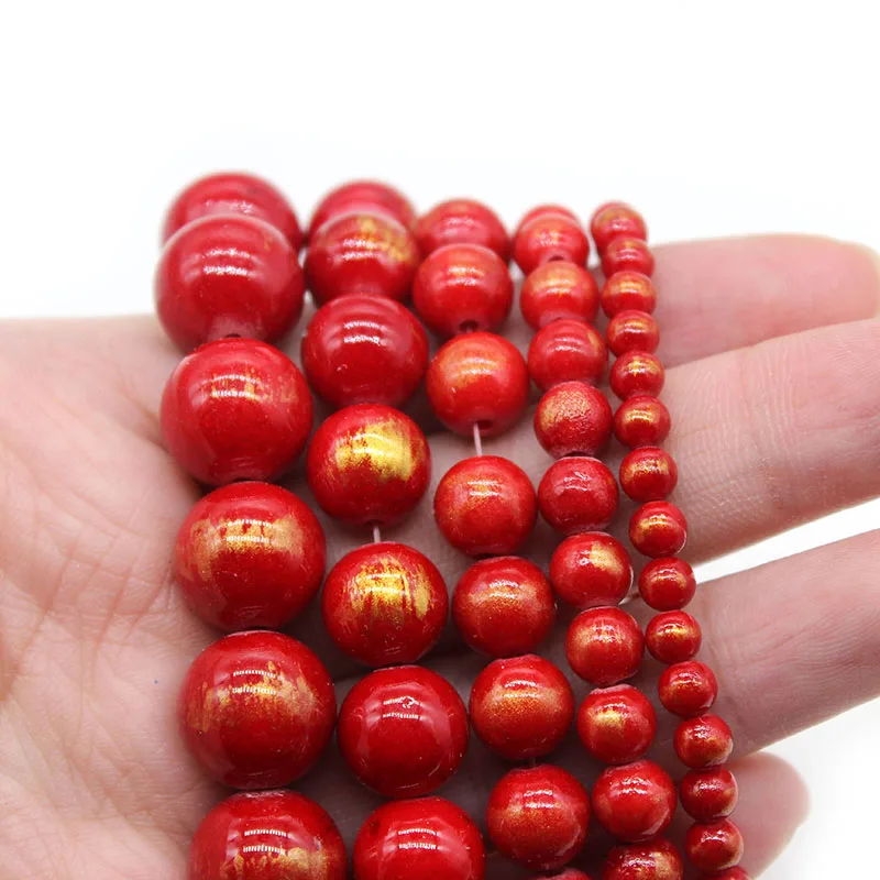 Рисунок 5 - Бусины Из Натурального Красного золота в полоску