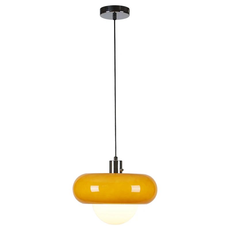 

Medieval Egg Tart Chandelier Net Red Besigner Bauhaus Single Head American Retro Restaurant Bar Lamp Bedroom Lamp