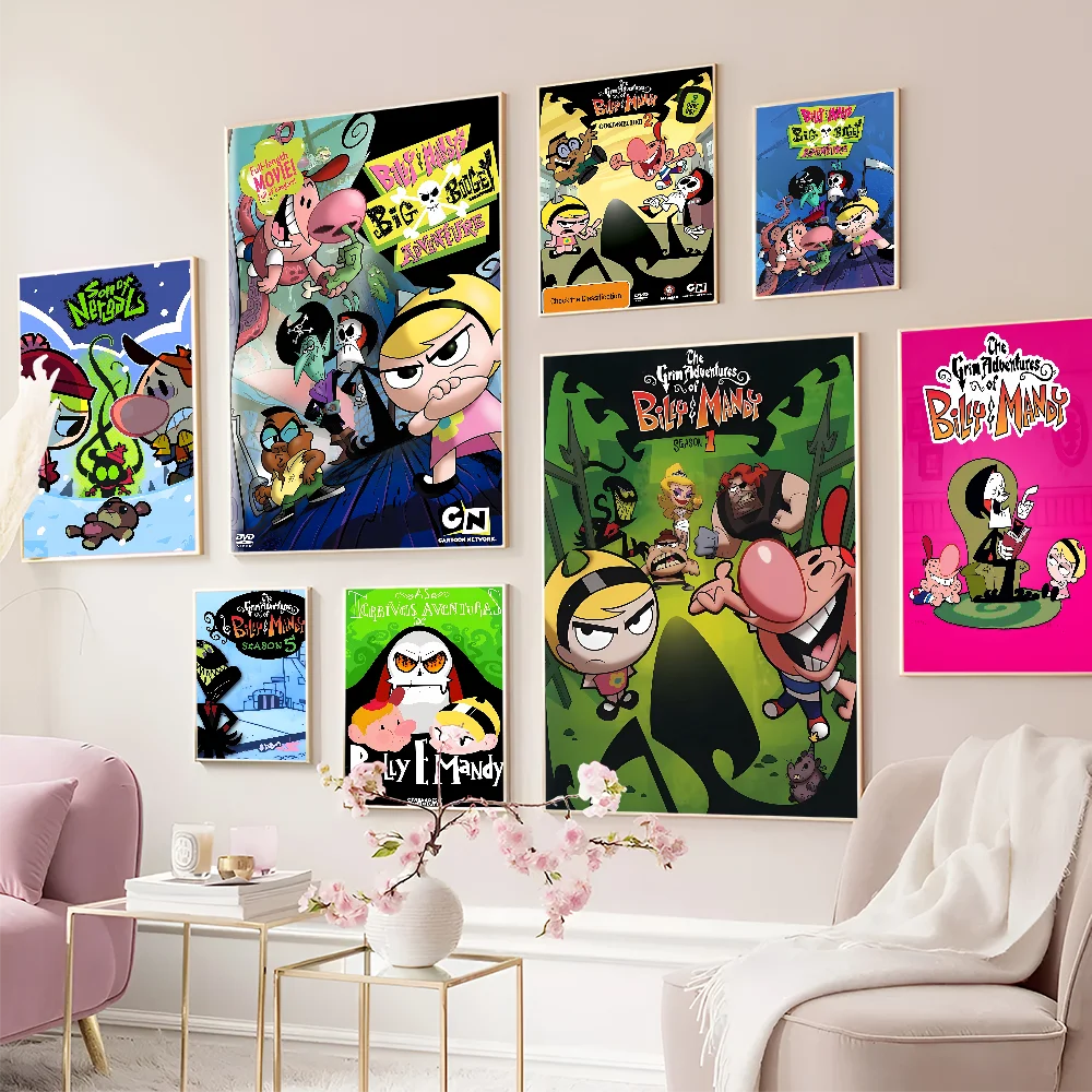The G-Grim A-Adventures Of B-Billy M-Mandy Классические винтажные постеры Белая бумага Печатает