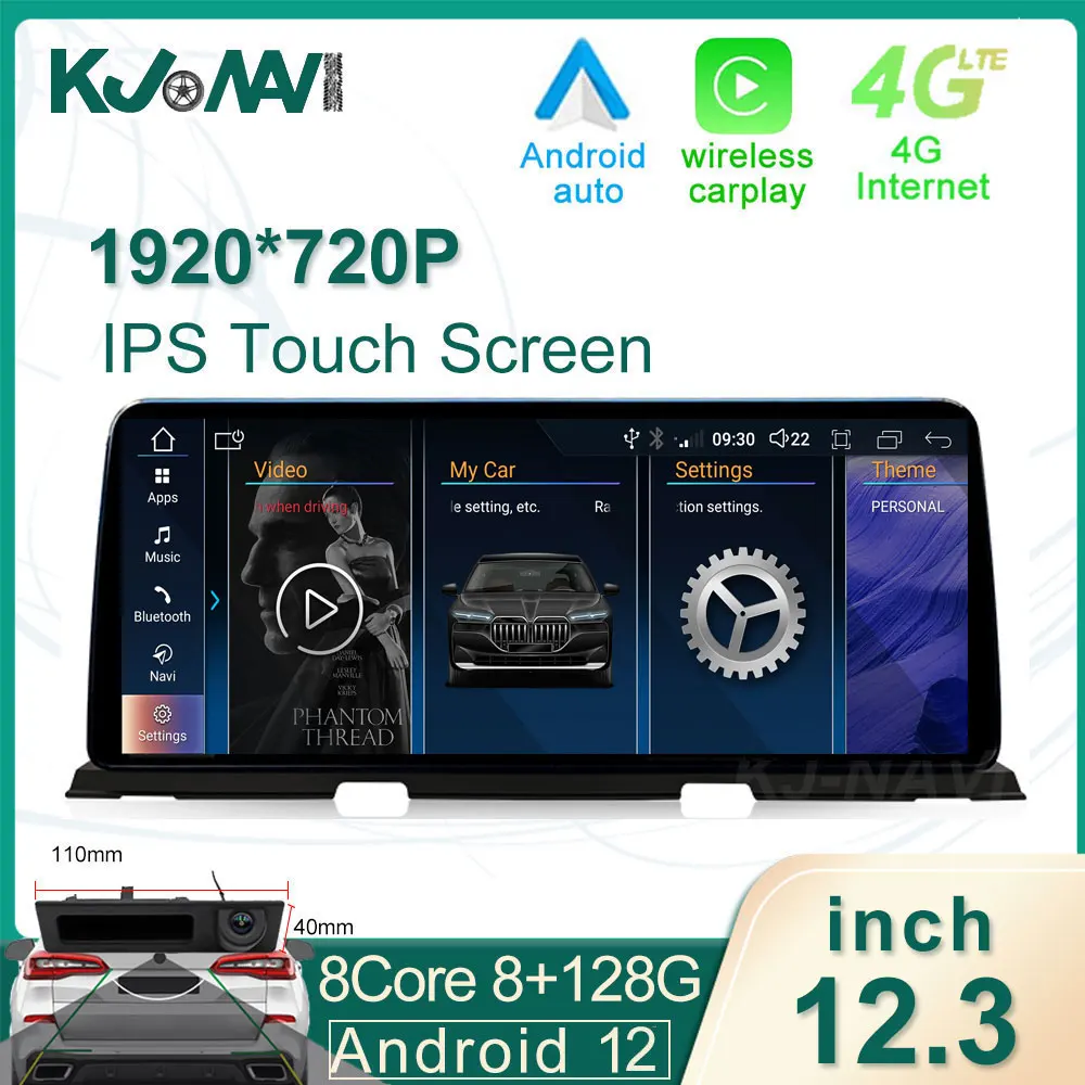 

12.3 Inch Android 12 IPS Touch Screen Car Carplay Monitors Multimedia Player Stereo Speacker Radio For BMW F06 F12 2010-2017 ID8