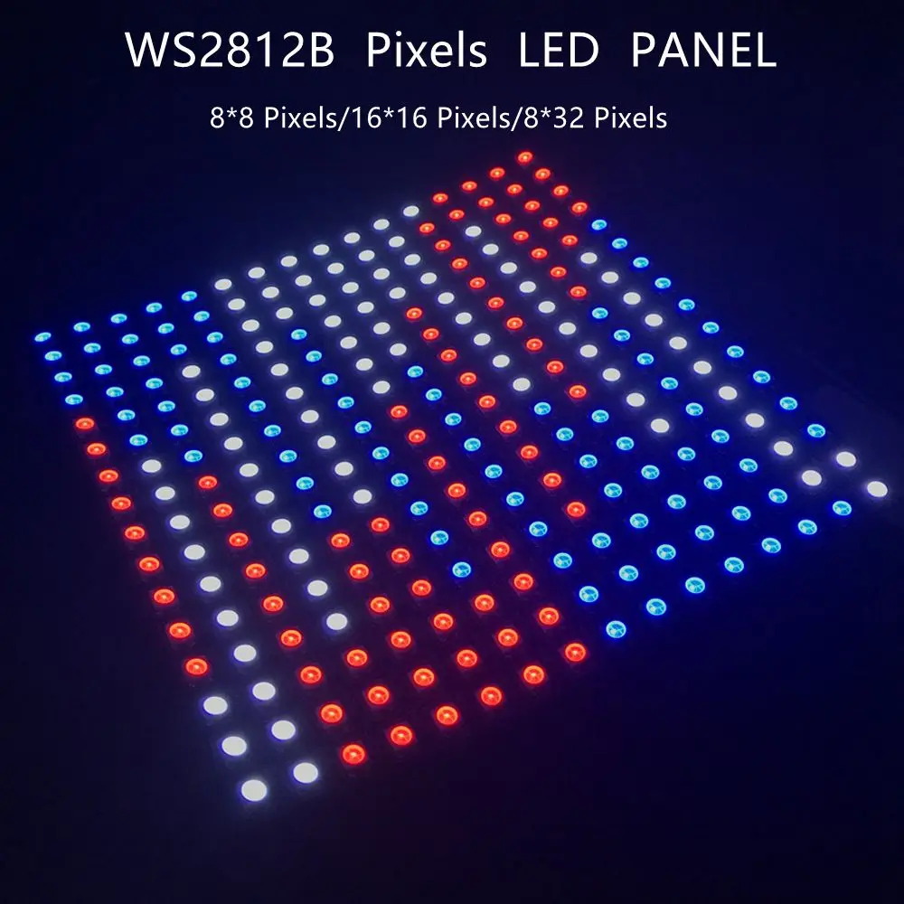 1~3Pcs WS2812B 8x8 16x16 8x32 LED pannello digitale flessibile indirizzabile individualmente WS2812 schermo a matrice di moduli