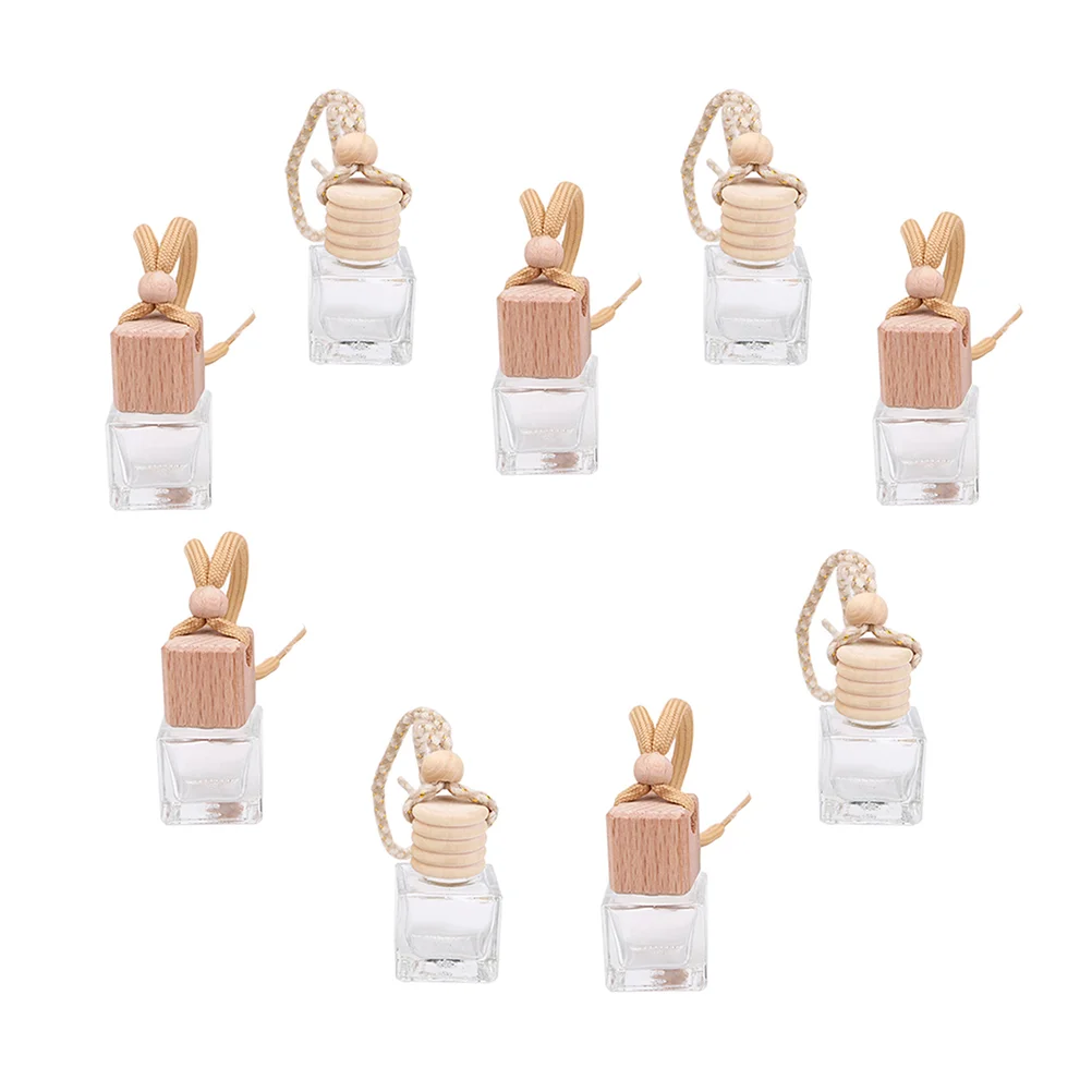 

9 Pcs House Air Fresheners Air Fresher Ornament Essential Oil Diffuser Car Empty Glass Bottles