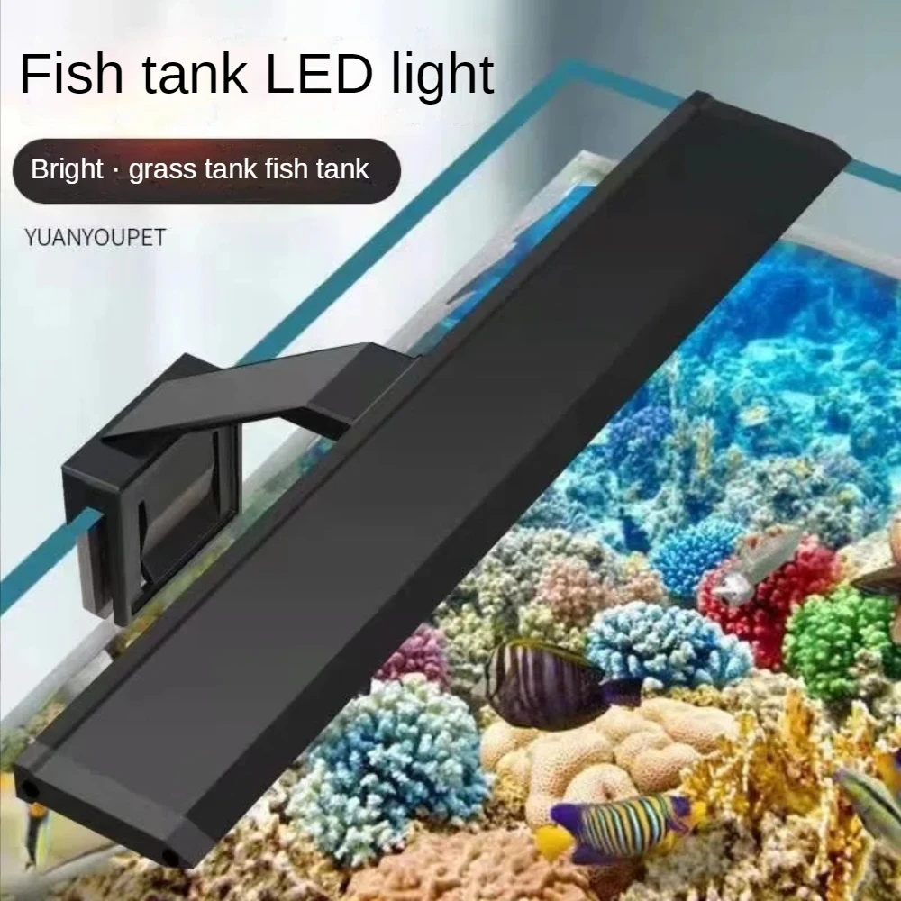 

LED Fishbowl Clip Lamp 10CM-55CM Aquarium Frame Light Led Aquatic Plants Tropical Fish Coral Fish 3 Color Fish Tank Lighting