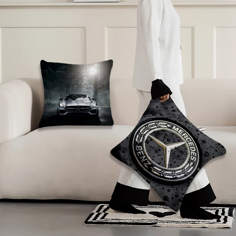 Fashion luxury B-Ben-z Car B Pillow Case Home Sofa living Room Office Shop Cover Comfort Printing Decoration Nordic Simplicity