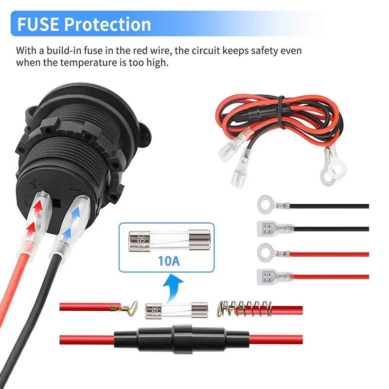 100 Вт Dual QC 3.0 USB PD Type C с тремя розетками Автомобильное зарядное устройство для