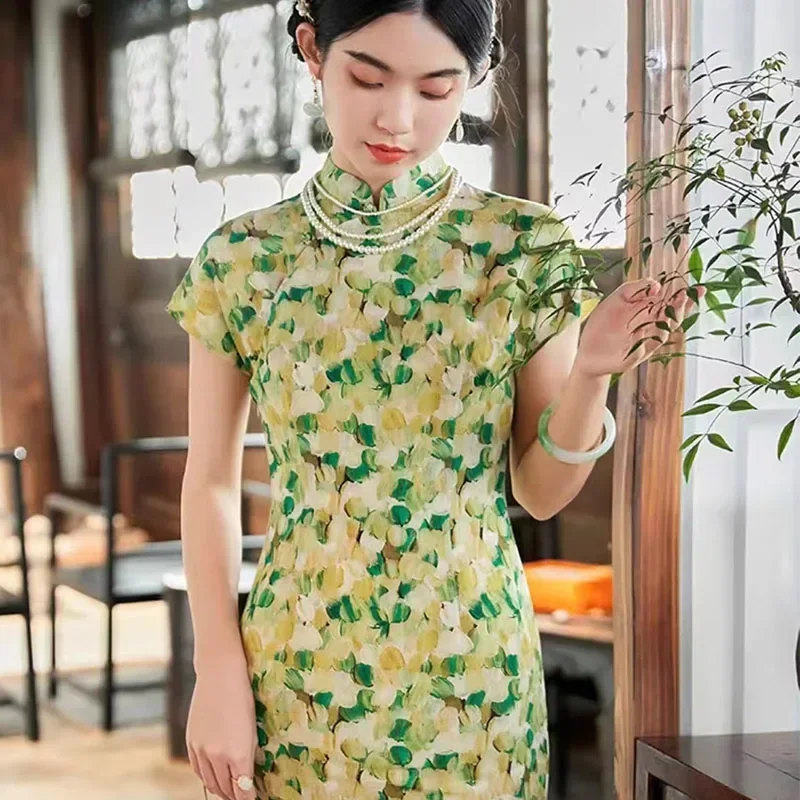 Высококачественная ткань из натурального рами с принтом Летнее льняное дышащее