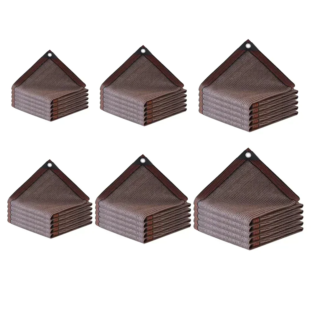 1 шт. Summer Brown Sunshade Net Garden Sun Shelter Outdoor Shading Markiza przeciwsłoneczna 2x4m 2x5m 3x4m 3x5m