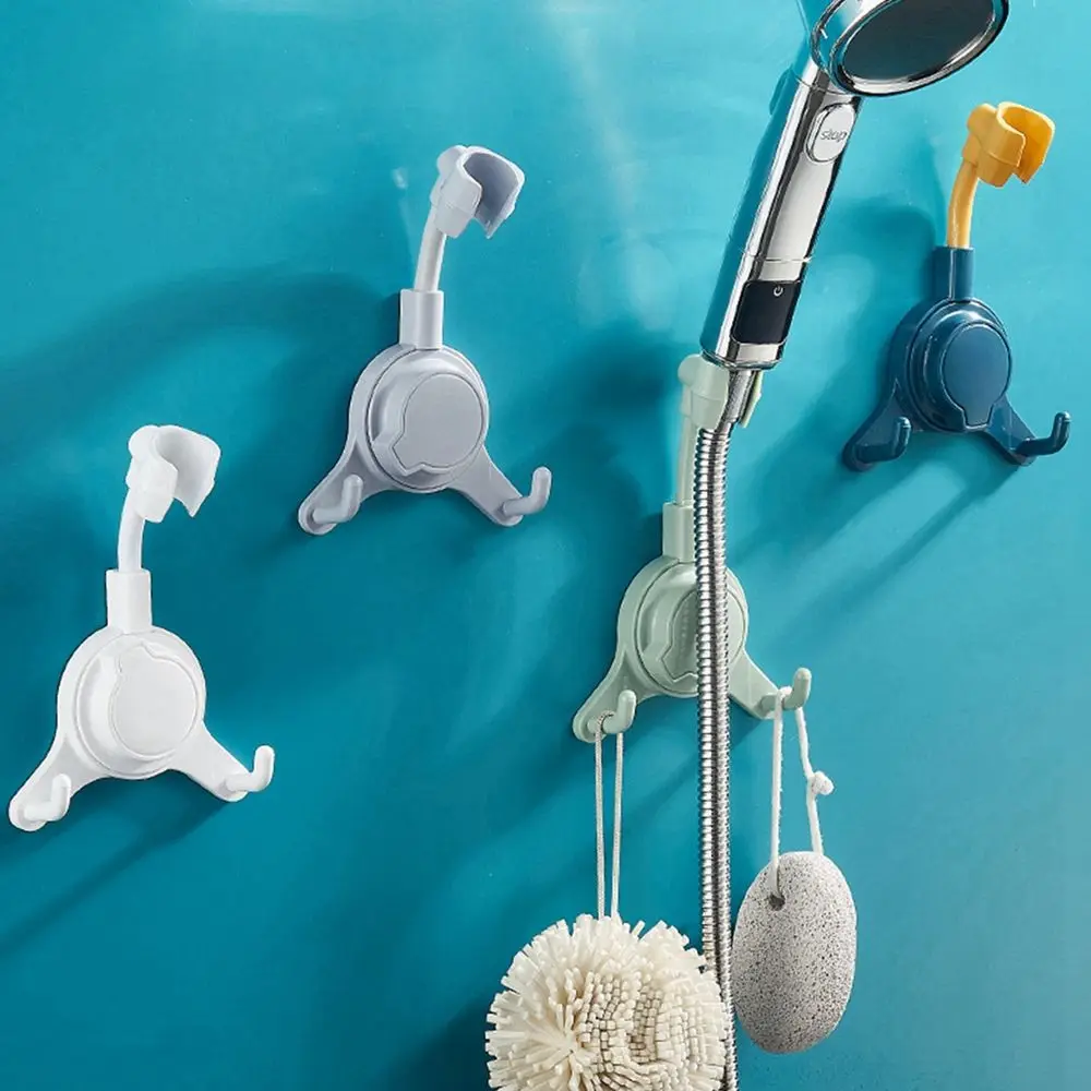 

Punch Free Shower Racks Suction Cup Wall Mount Bathroom Accessories Shower Head Holder Shower Bracket Showerhead Stand