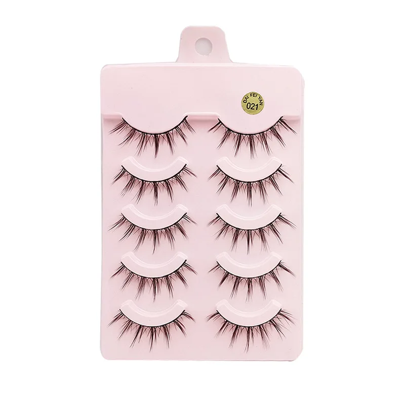 

Натуральные Искусственные ресницы, пушистые объемные длинные ресницы премиум-класса для ежедневного макияжа, вечеринки, путешествий, 5 пар