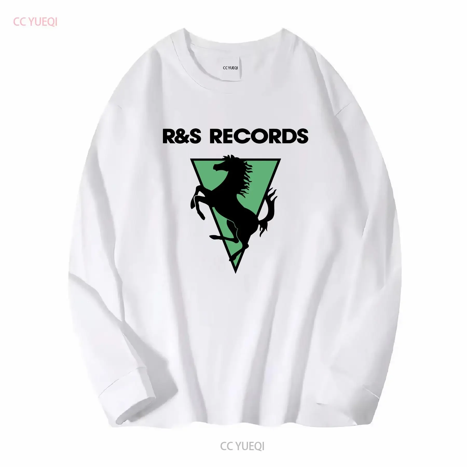 Фото Футболка R S Records, винтажная футболка с длинными или короткими рукавами для дома, винтажная стильная дышащая мужская мода унисекс №2