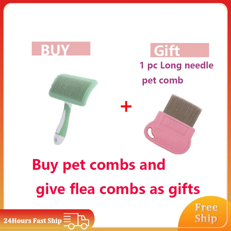 

2023 Pet Hair Shedding Comb Dog Cat Brush Grooming Long Hair Indoor Cats Brush Hair Remover Cleaning Beauty Slicker Pet Supplies