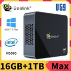 Beelink U59 Windows 11 мини-ПК Intel 11-го поколения N5095 DDR4 8 Гб 256 ГБ SSD 2,4 и 5,8G Dual Wifi BT4.0 1000M настольный компьютер 16 Гб ТБ