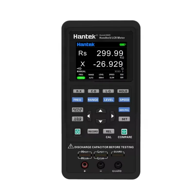 Фото Портативный цифровой измеритель LCR Hantek 1832C (от 100 Гц до 40 кГц) для измерения индуктивности, емкости и сопротивления №3