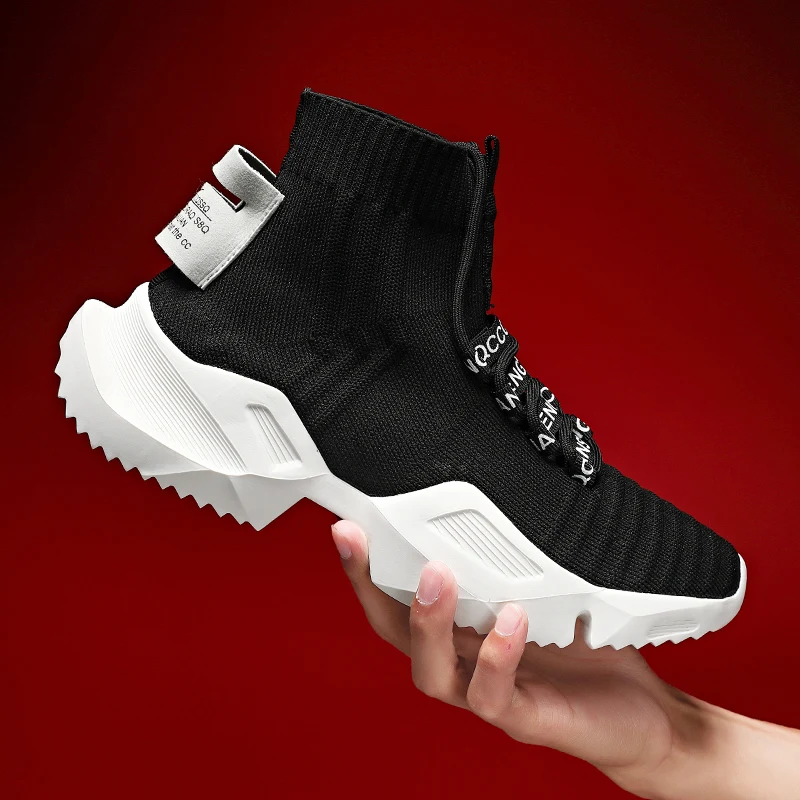 

New Socks Shoes Best Quality Speed Trainer Sneakers Men Black White Casual Shoes Fashion Men's Sports Sneakers Platform Shoes