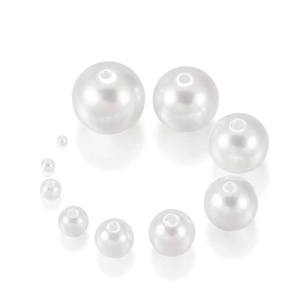 

ABS pearl beads DIY Imitation Garment beads loose Round Beads Craft For Fashion Jewelry Making 3/4/6/8/10/12/14mm