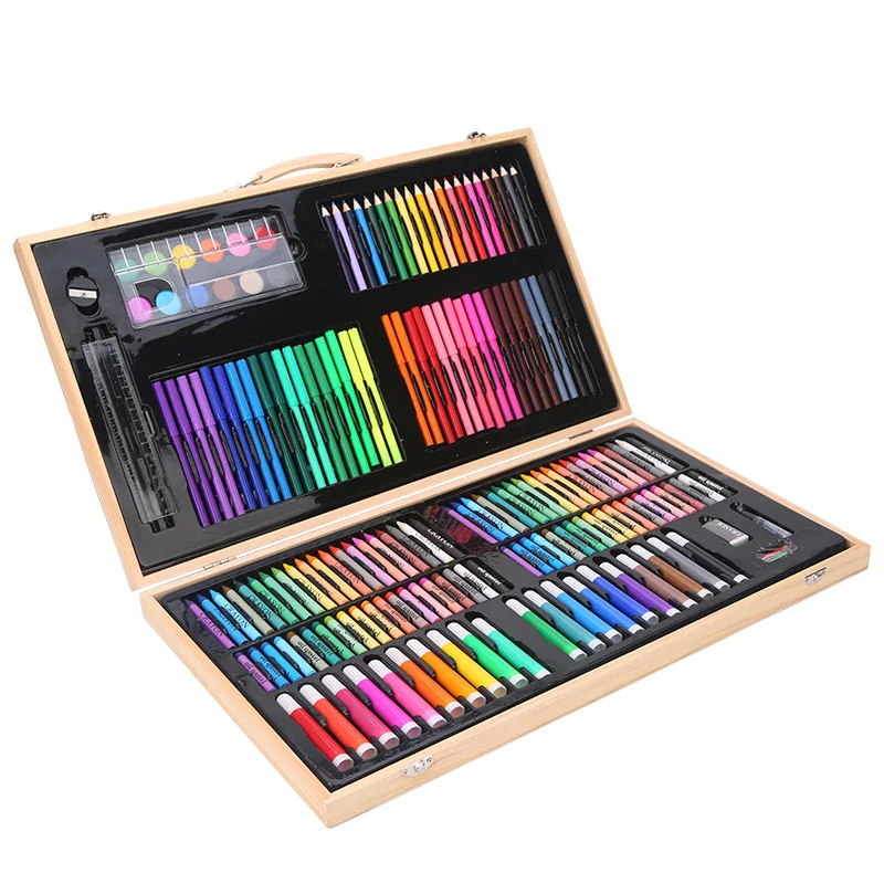 

180 Pcs Kids Children Drawing Set Water Color Pen Crayon Oil Pastel Painting Drawing Tool Art Supplies Christmas Birthday Gift