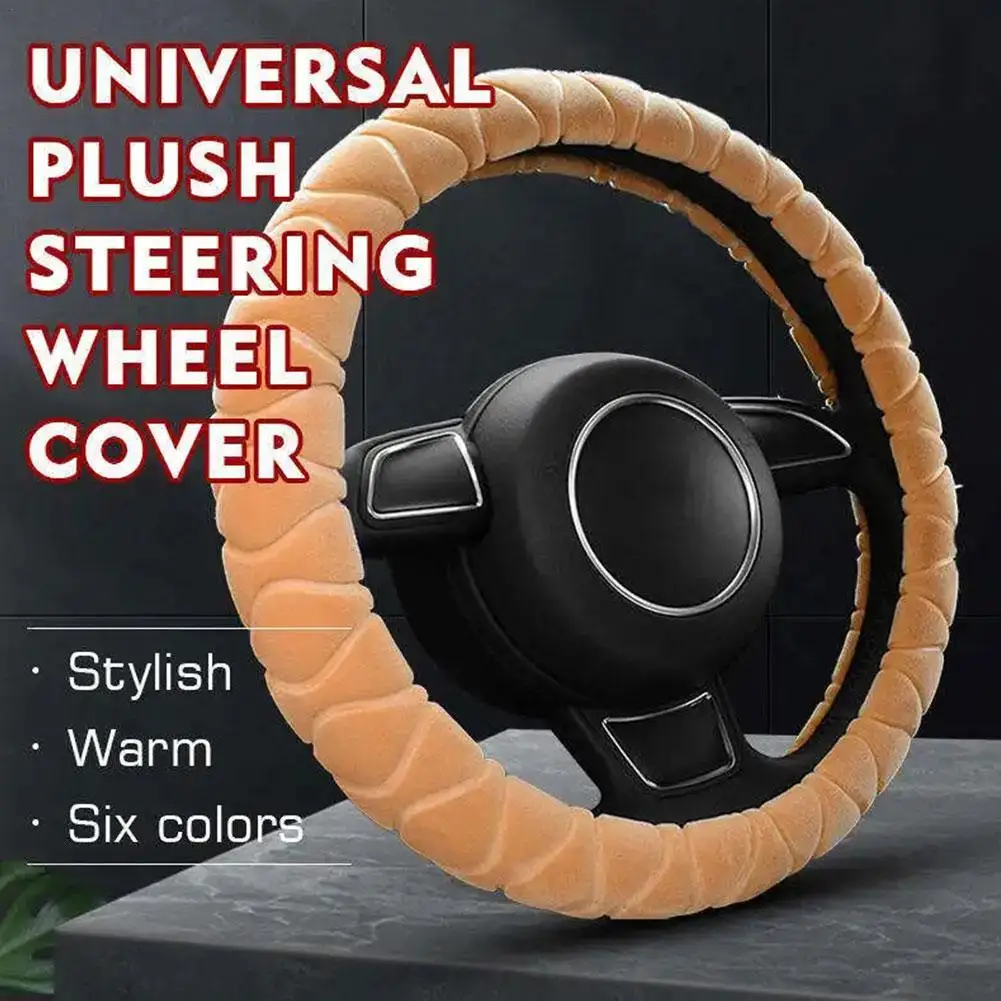 

Soft Winter Warm Plush Car Steering Wheel Cover Universal 37-39cm Steering Wheel Cover for Car Auto Interior Accessories