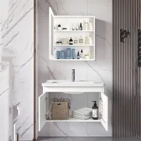 Shelf Mirror Bathroom Cabinets White Vanity Display Bathroom Cabinets Storage Furniture Mobile Bagno Home Furniture WW50BC