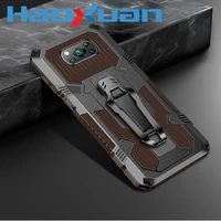 haoxuan shockproof phone case for xiaomi poco x3 x3nfc x3pro m3 car holder back clip protective cover for poco f3 m3pro m4pro 5g