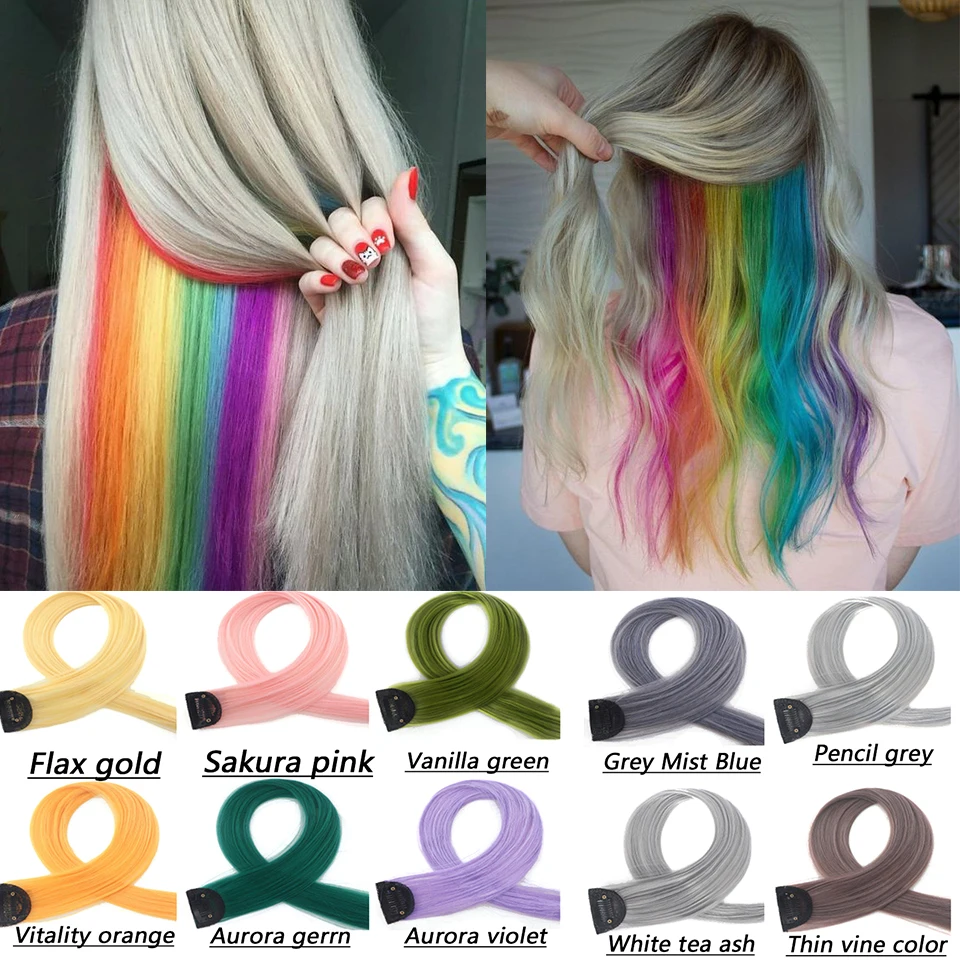 

Female Hair Extension Piece Hanging Ear Dyed Color Wig Gradient Invisible Seamless Natural One Piece Highlight Ears Piece Wig