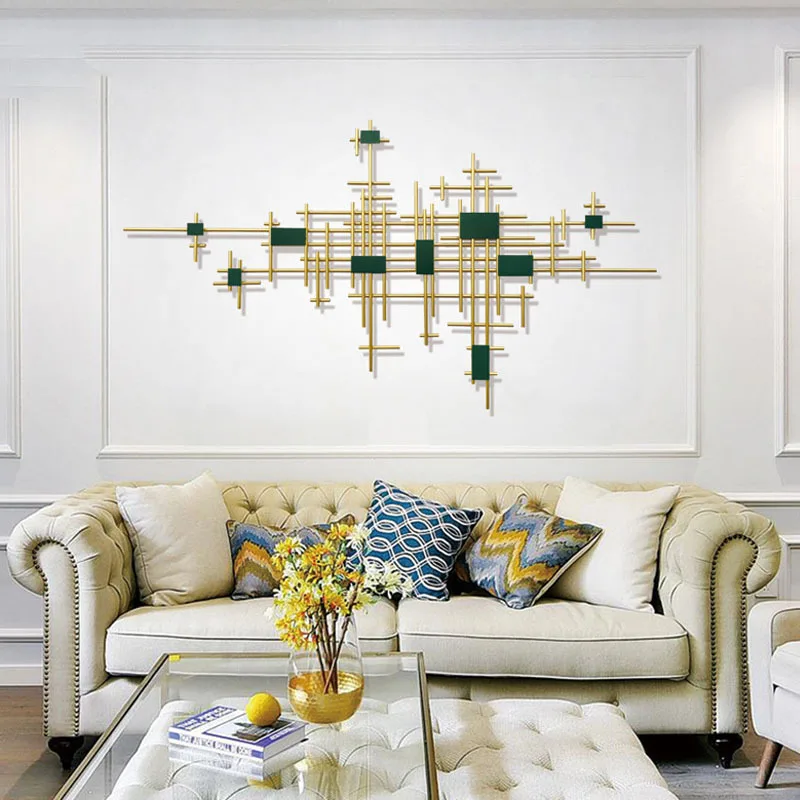 

Dot Mural Pendant Wall Decoration Hotel Iron Art Mural Wall Hanging Creative Abstract Golden Artwork