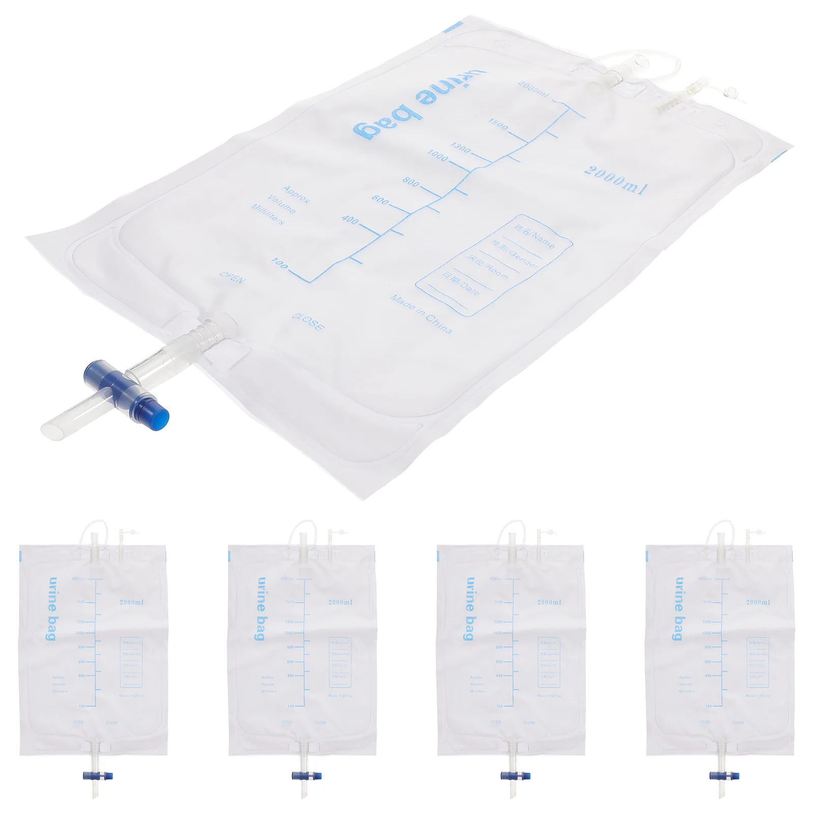 

5 Pcs Storage Bag Disposable Nursing Drainage Bag Patients Urine Holders Thickened Drainage Bag Urine Collection Bag