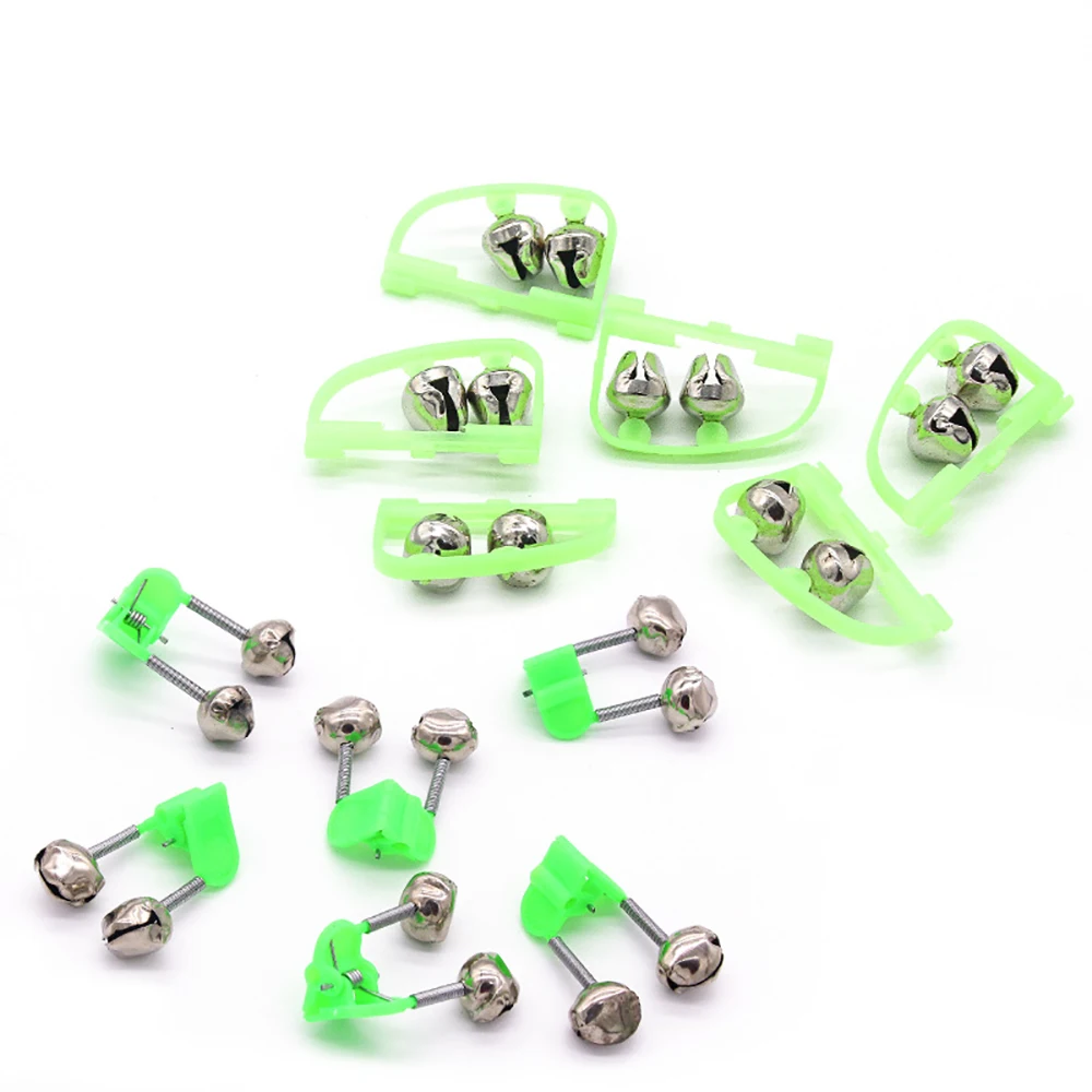

5PCS Bow Type Luminous And Clip Type Alarm Bell 5.7g/7g Sea Pole Double Bell Fishing Gear Accessories Fishing Accessories