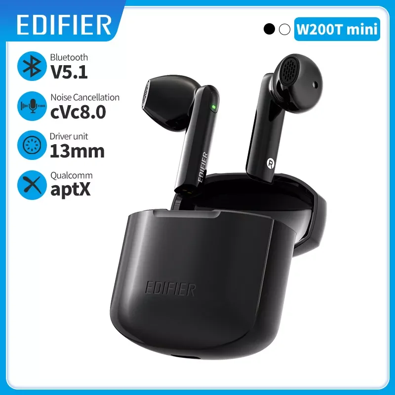 

[World Premiere]EDIFIER W200T mini True Wireless Earbuds Qualcomm aptX Blueooth Earphones 13mm Units Call Noise Cancellation