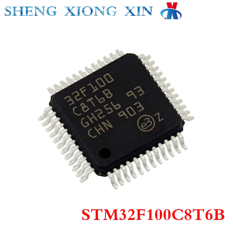 5шт/лот 100% новый STM32F100C8T6B STM32F100CBT6B LQFP-48 ARM микроконтроллеры - MCU 32F100 STM32F100 интегральная схема