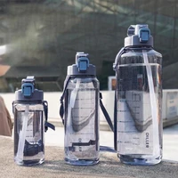 1050ml2000ml4000ml great fast flow leak proof silicone reusable bpa free water bottle with straw for outdoor water bottle