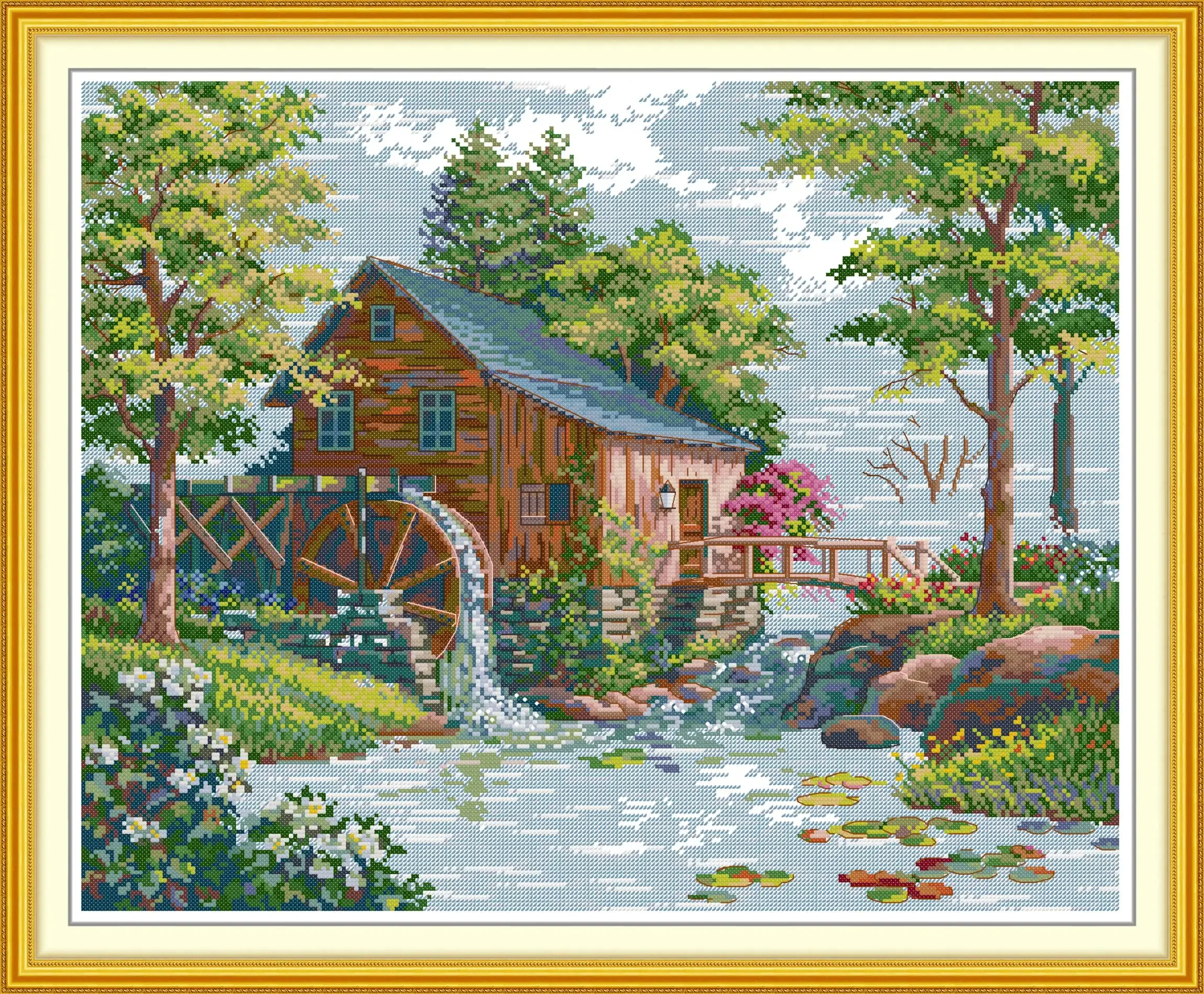 Joy Sunday Новый набор для вышивки крестом с принтом Easy Pattern Aida штампованная ткань