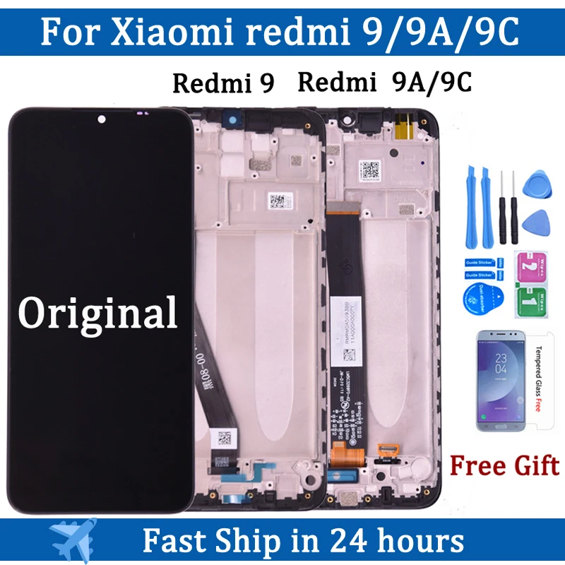 6 53 inches original for xiaomi redmi 9a 9c display lcd touch screen digitizer for redmi 9 lcd replacement phone parts assembly free global shipping