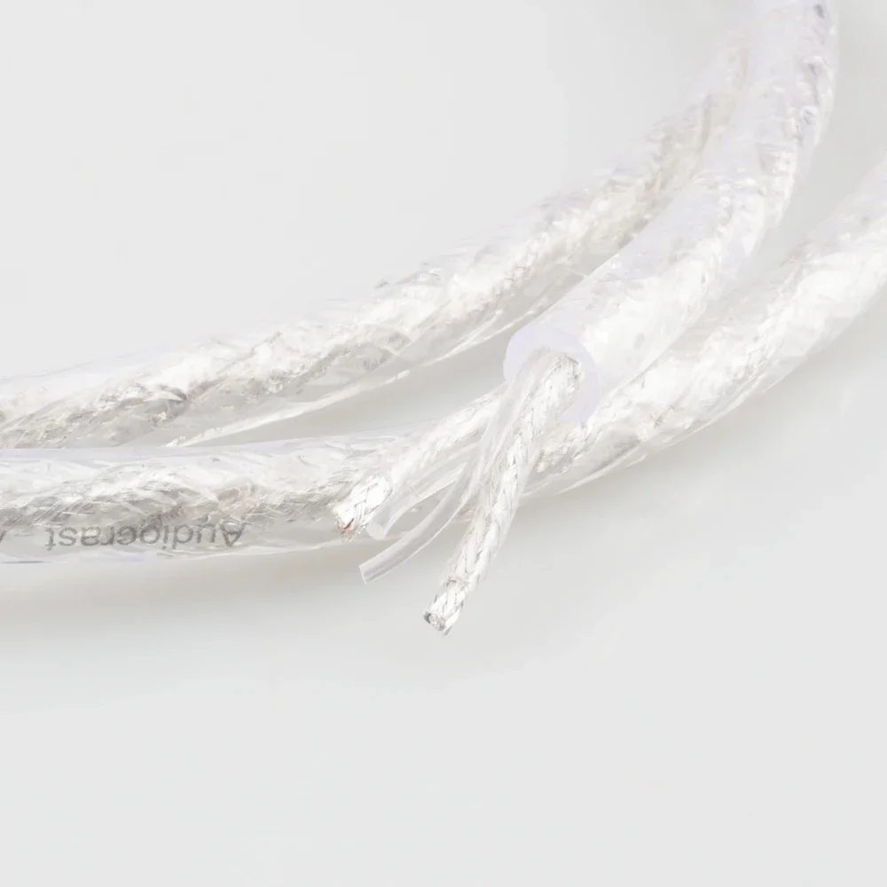 Audiocrat AS220 2-слойная обшивка 6N Посеребренный кабель Аудиокабель оптом прозрачный