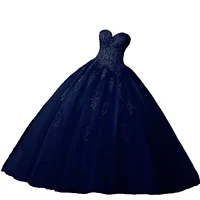 charmingbridal 2022 strapless ball gown prom dress beaded vestidos 15 anos vintage quinceanera dresses navy blue red pink purple