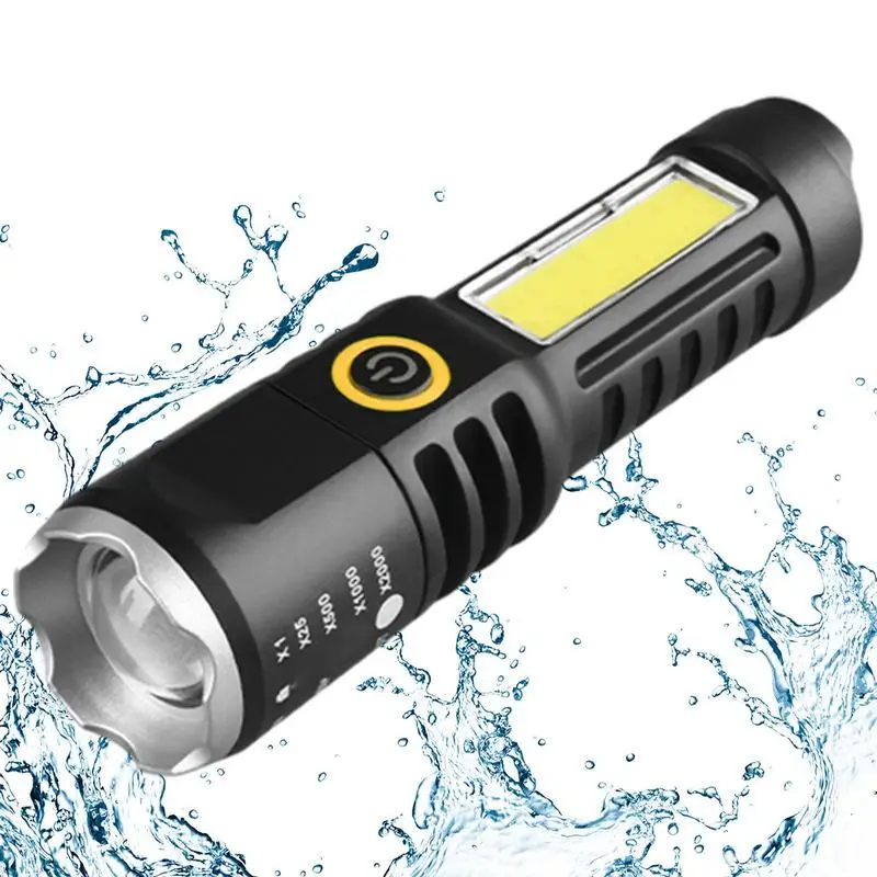 

High Power Zoomable Flashlights Recharge Flash Light Waterproof Powerful Flashlight Outdoor Camping Lantern Long Shot Torch