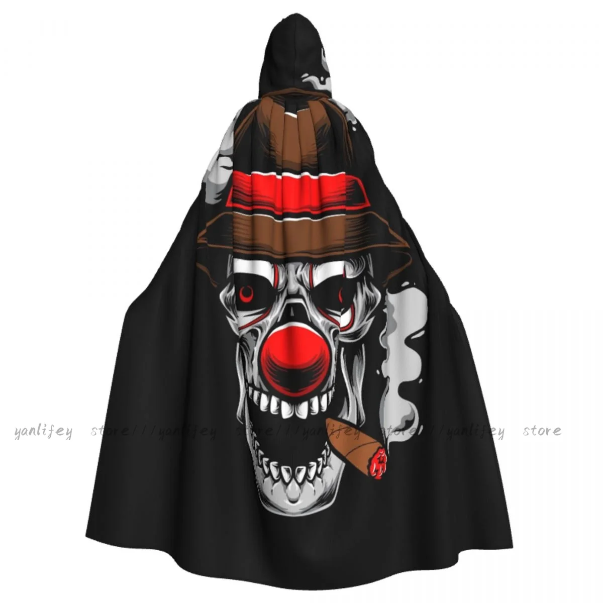 Клоун Череп в шляпе мафии плащ с капюшоном для косплея