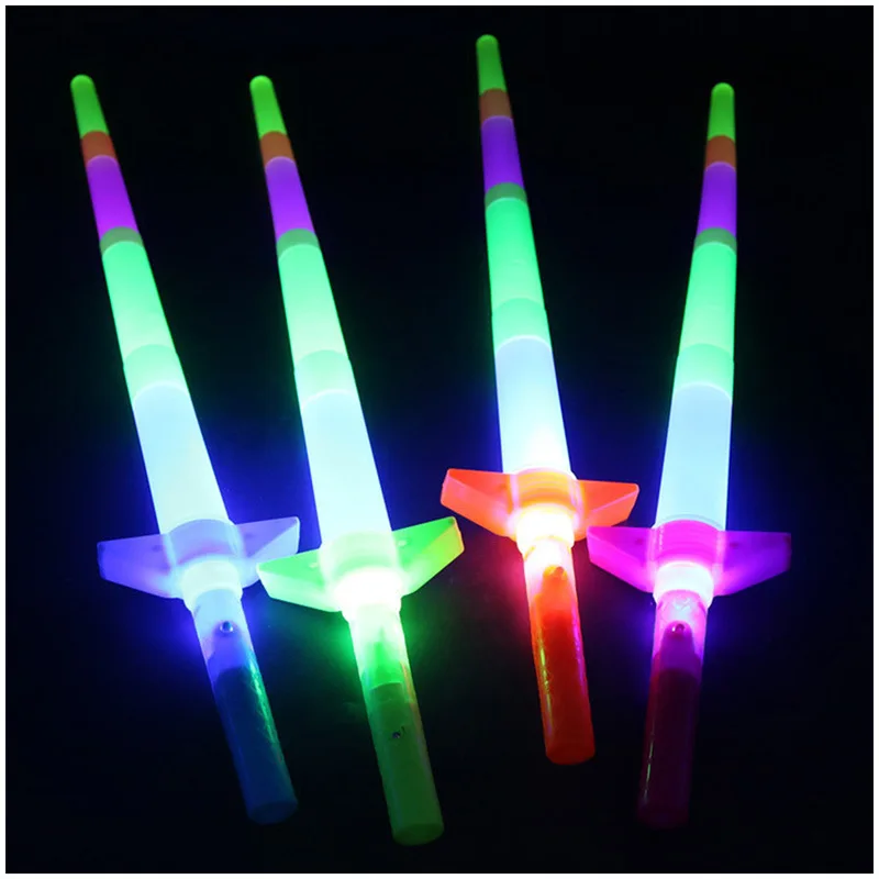 

Random 1pc Luminous Stick Telescopic Sword Concert Fluorescent Stick Glowing Party Photo Props Happy Birthday Decor Kids Favor