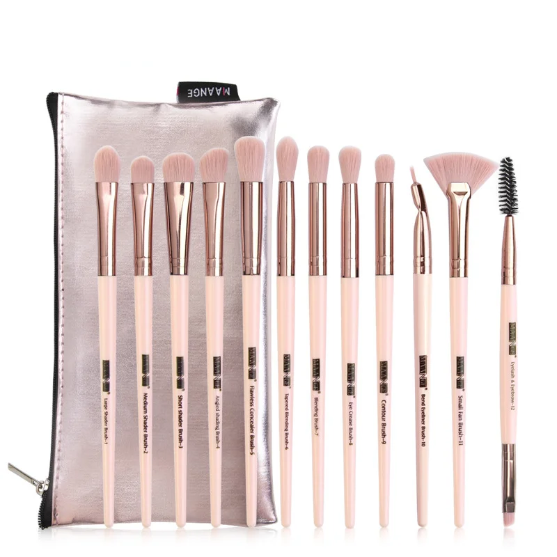 

Makeup Brushes Set Professional 12 Pcs/lot Makeup Brushes Set Eye Shadow Blending Eyeliner Eyelash Eyebrow Brush for Makeup Tool