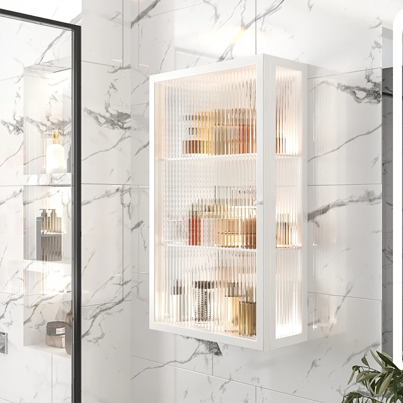 Стеклянный кухонный стеллаж для ванной комнаты балкона