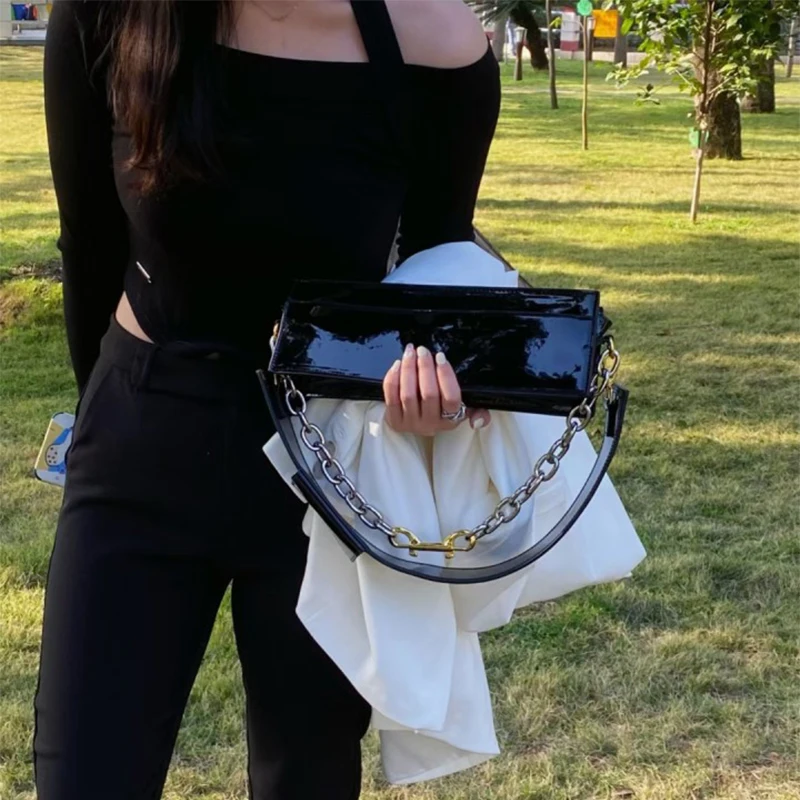 

Модная сумка из искусственной кожи для женщин, кошельки и сумочки, дизайнерский роскошный женский клатч Y2K с верхней ручкой, новинка 2022