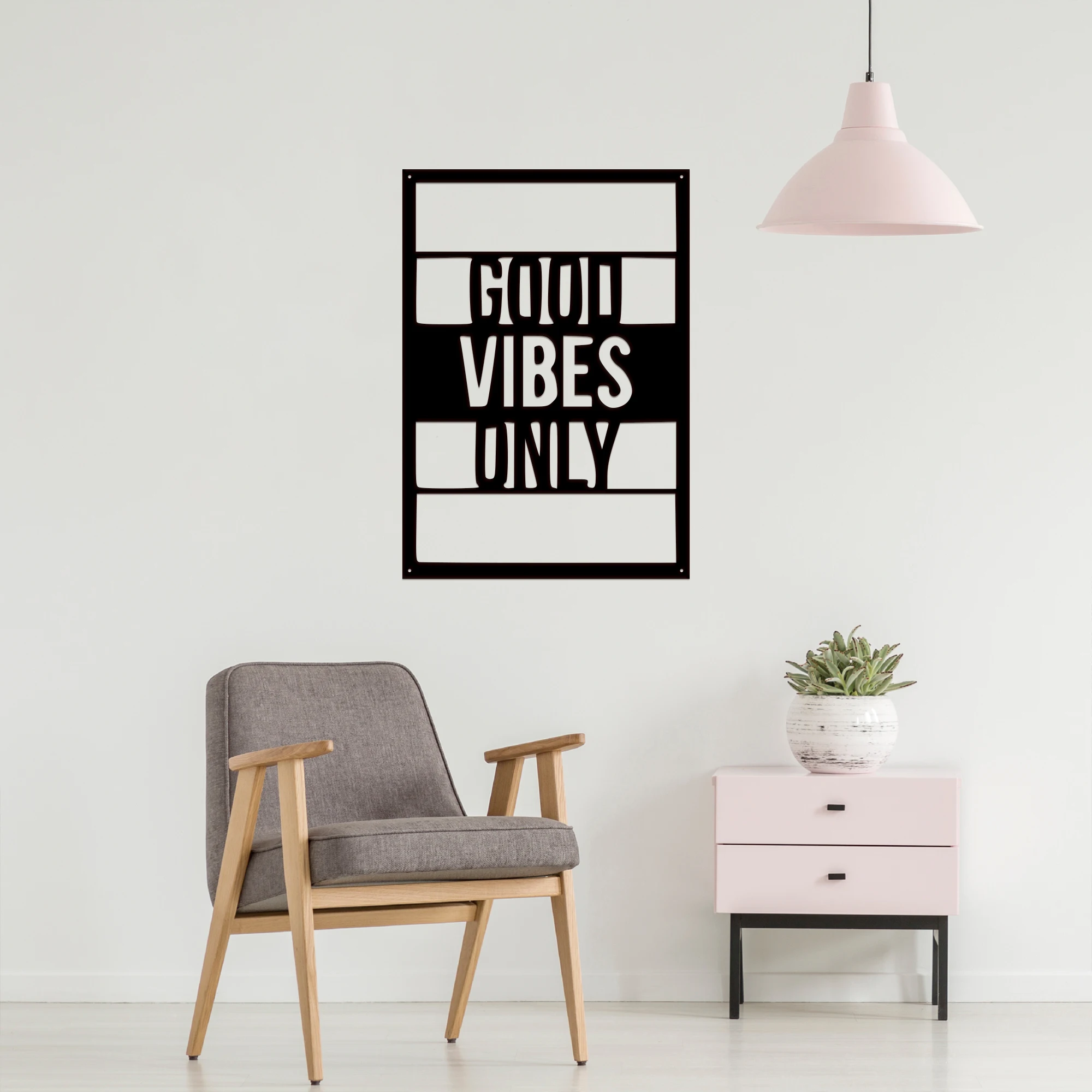 1 шт. Металлический Настенный декор Good Vibes