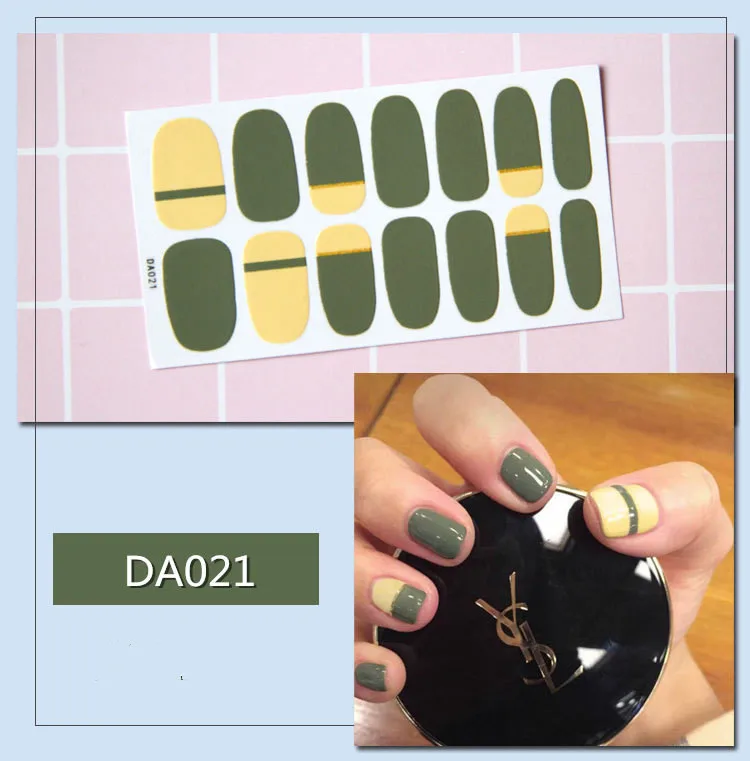 

119 Design 14 Tips 3D Colorful DIY Nail Art Stickers Heart Glitter Animal Solid Full Cover Self Adhesive Nails Manicure Stickers