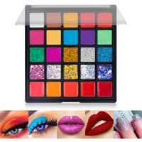 25 color eyeshadow palette glitter sequins long lasting lipstick palette moisturizing lip gloss makeup palette cosmetic
