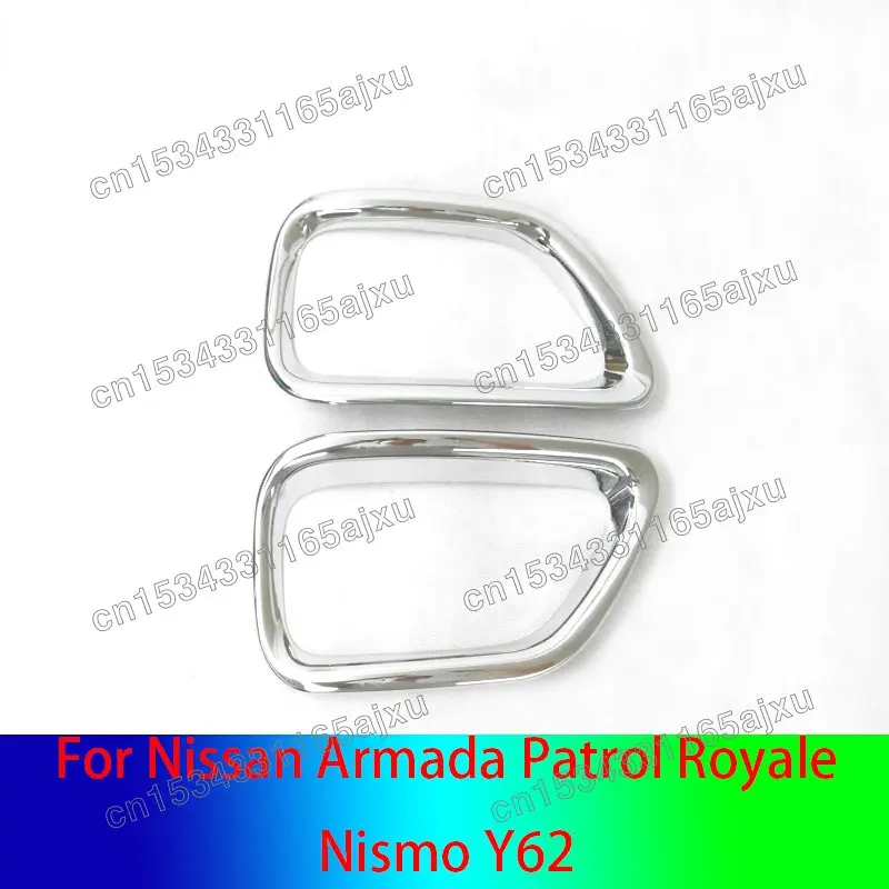 

Car-styling For Nissan Armada Patrol Royale Nismo Y62 2016 2017 2018 ABS Chrome Car Rear Tail Fog Light Lamp Cover Trim