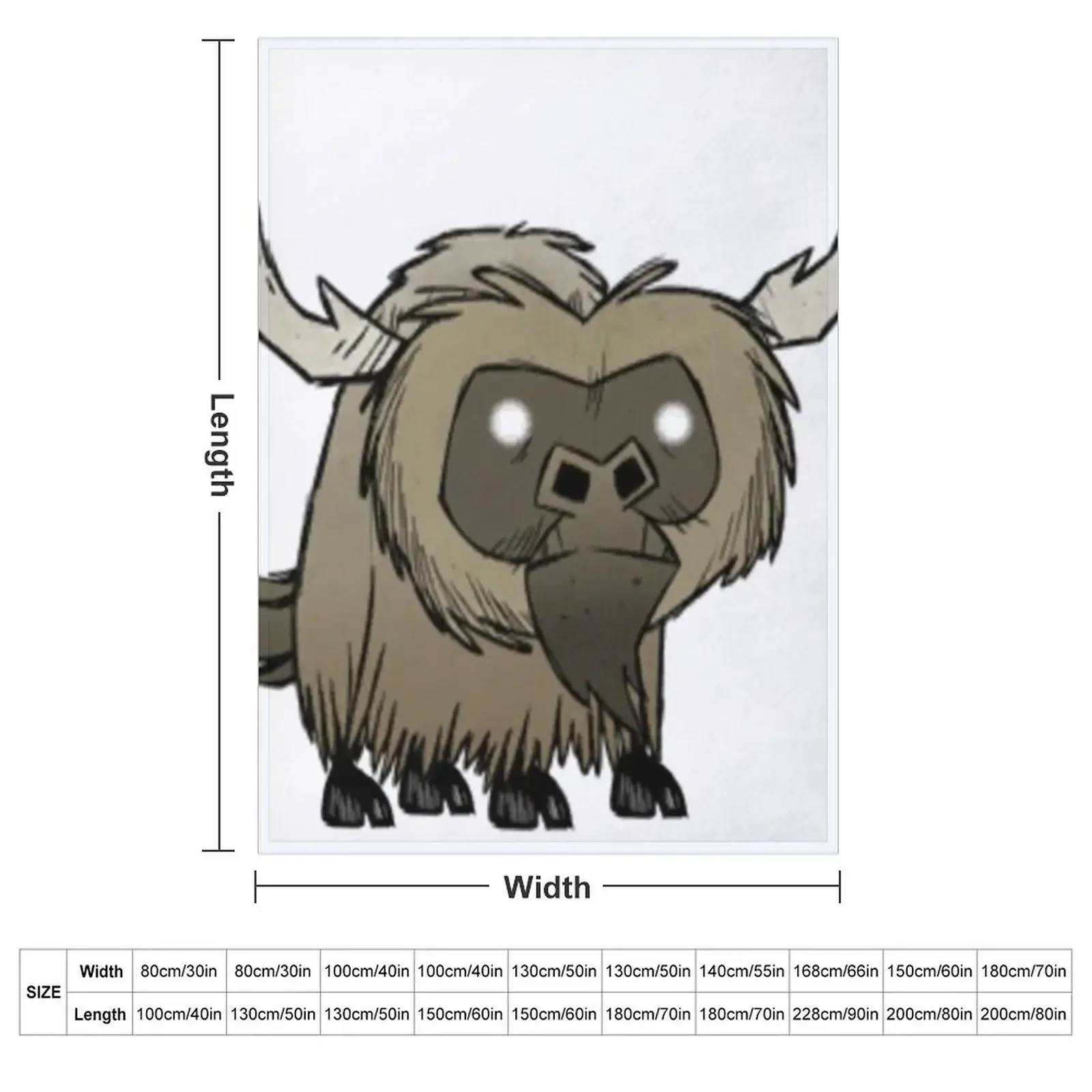 Фото Плед Don't Starve Beefalo, пушистый, теплый, из фланелевой ткани, туристическое одеяло. №2