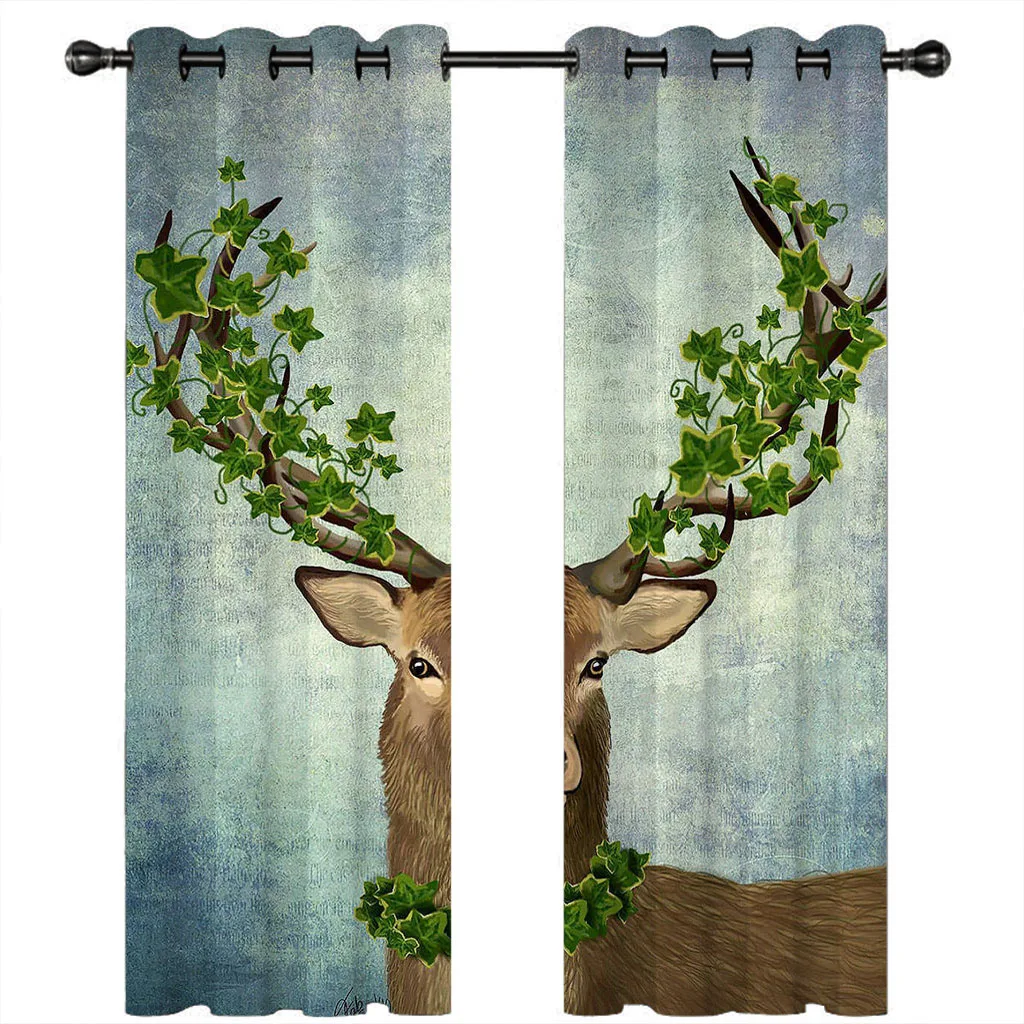 Роскошные украшения для гостиной HUANZHUANG животные лось зеленая лоза 3D недорогие